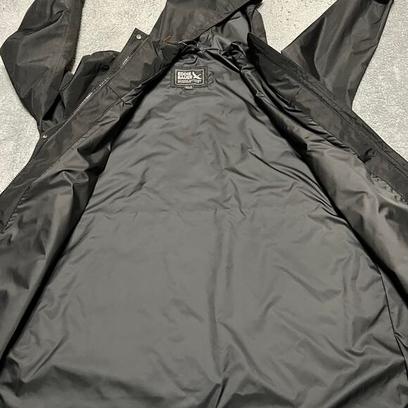 Eddie Bauer Jacket Womens XL Port Townsend Trench Coat Black - Picture 5 of 9